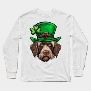 Funny St Patricks Day Wirehaired Pointing Griffon Long Sleeve T-Shirt